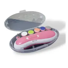 GENERICO - Lima de Uñas bebes Electrico Pulido Incluye Baterias Rosado