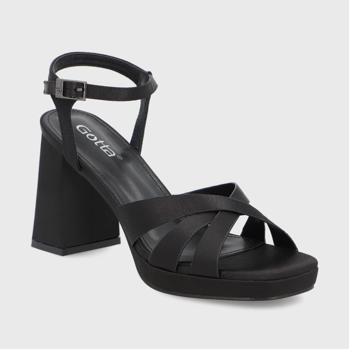 GOTTA - Sandalia Mujer Taco Negra  45902