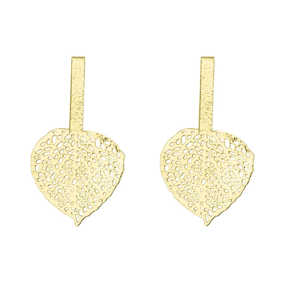 COGGIOLA - Aros Avani Hoja Enchapado Oro 18K