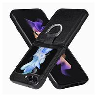Carcasa para Samsung Z Flip 5 de Cuero con Anillo Premium