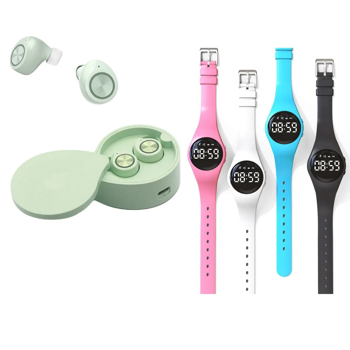 GENERICO - Audífonos Bluetooth Hifi Android iPhone + 1 Reloj digital de regalo