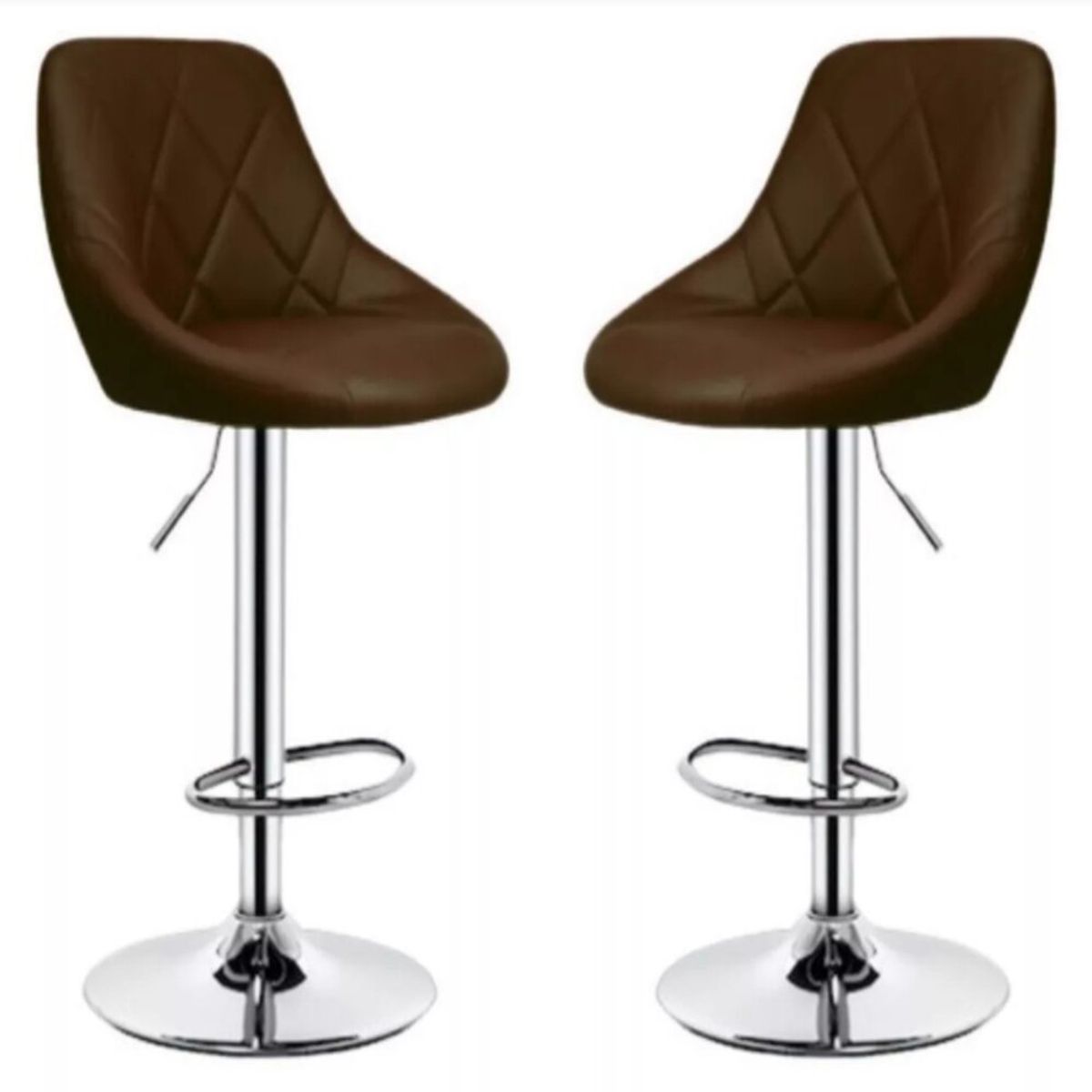 ARTIHOGAR - Pack Sillas Bar Taburete Ecocuero Elliot Café