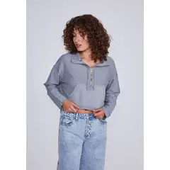 SIOUX - Poleron Mujer Destroyer Gris