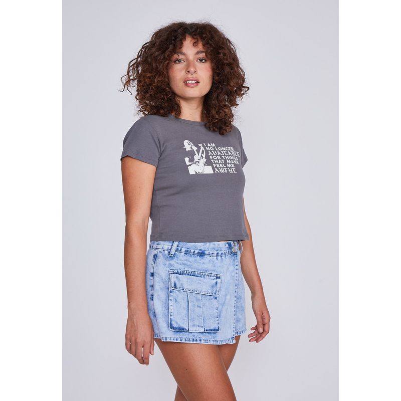 SIOUX - Polera Mujer Guitarrista Gris Sioux
