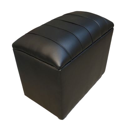 Imagen 2 del producto Banqueta Baul Tubular Negro Eco Cuero 60x40x50X40 Rimar