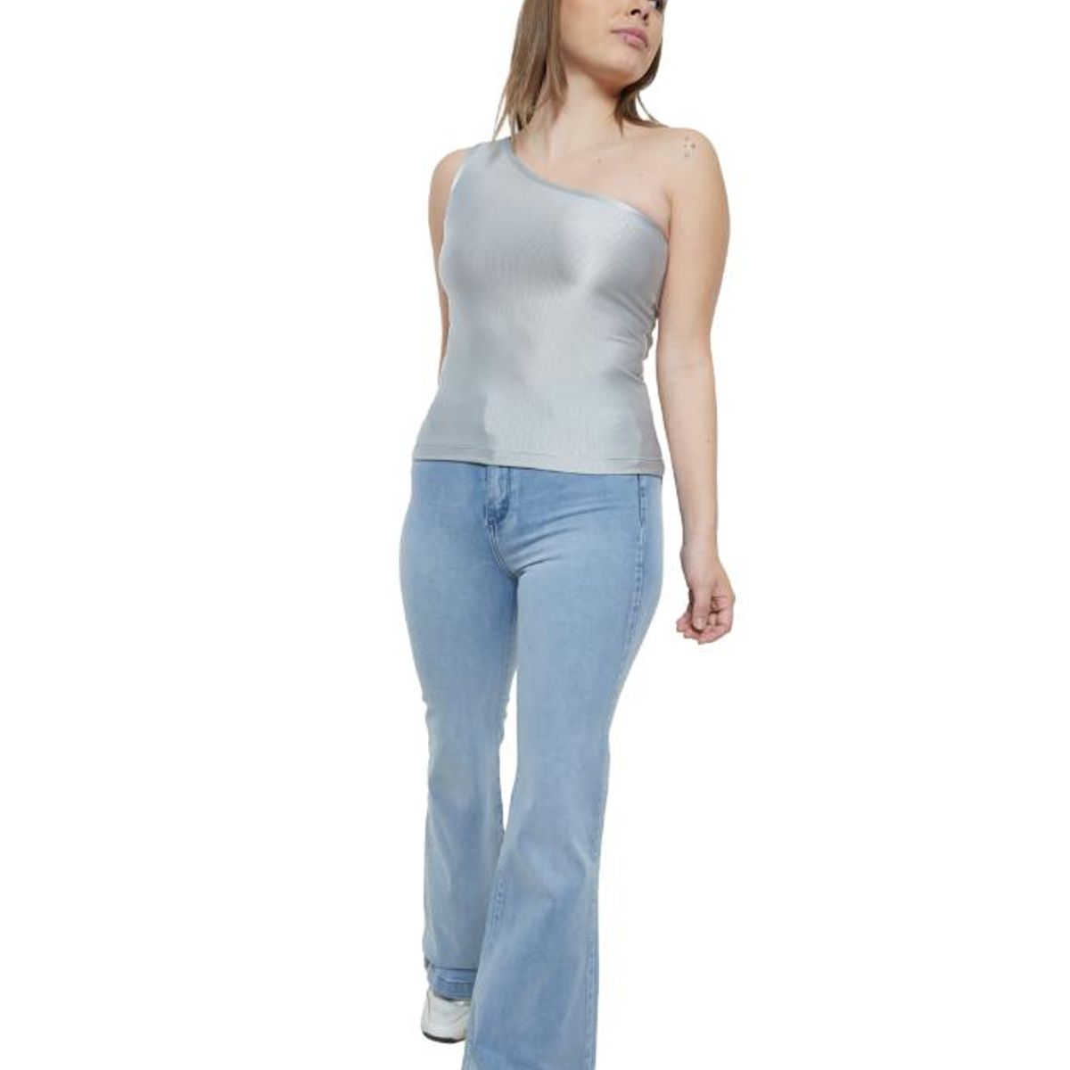 DIVINO JEANS - Polera Purus Plata Divino Jeans