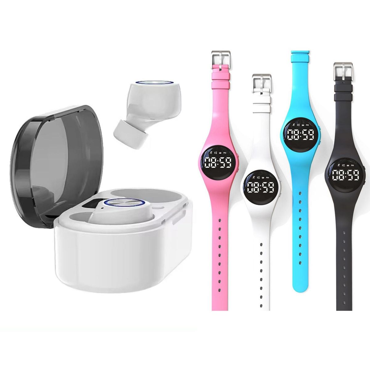 GENERICO - Audífonos Inalámbrico Gamer Android iPhone + 1 Reloj digital de regalo