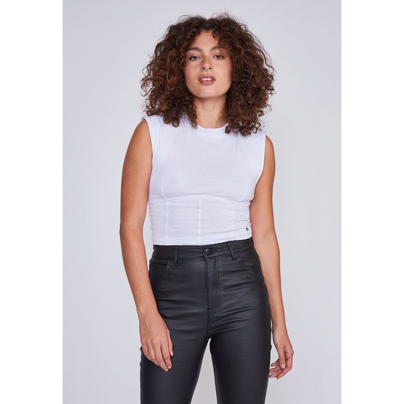 SIOUX - Polera Mujer Armada Parta Baja Blanco Sioux