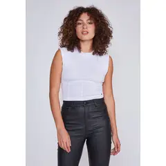 SIOUX - Polera Mujer Armada Parta Baja Blanco