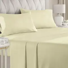 ELIZABETH PEPER - Juego de Sábanas 144 Hilos Beige 50/50 Polycotton 2 Plazas
