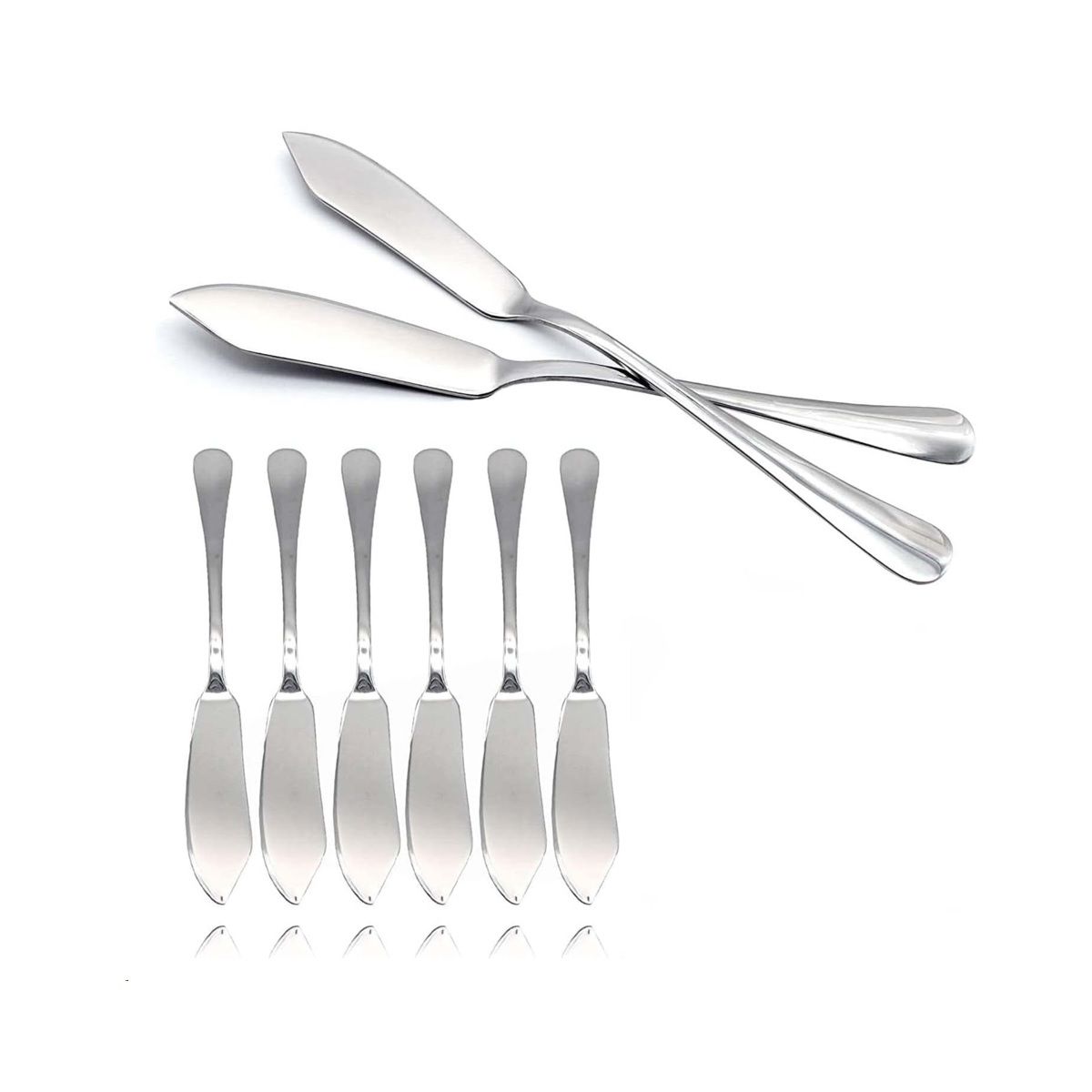 GENERICO - Cuchillo de Pescado Acero Inoxidable 21cm Premium X6