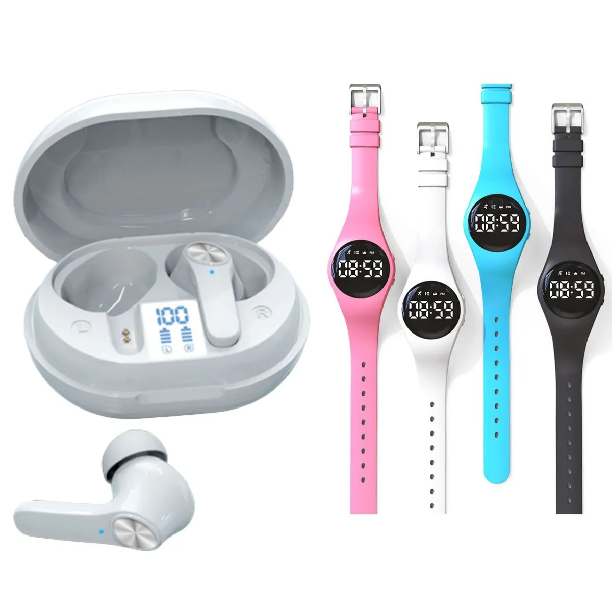 GENERICO - Audifonos Inalámbrico Hifi Android iPhone + 1 Reloj digital de regalo