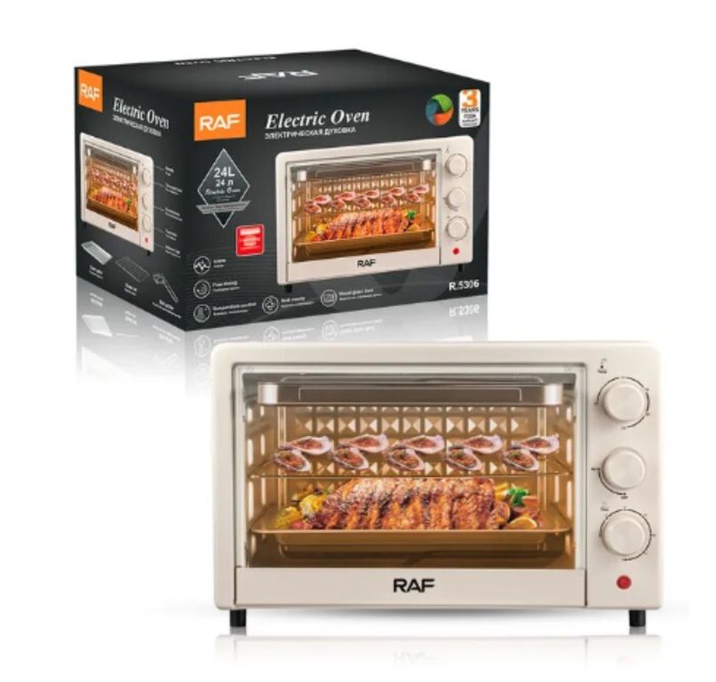 HORNO ELECTRICO MULTIFUNCION 24 LITROS 1200W RAF-5306 BLANCO