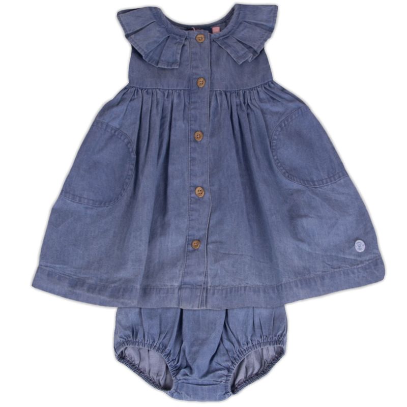PILLIN - Vestido con Calzón Bebe Niña Celeste Pillin PILLIN