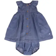 PILLIN - Vestido con Calzón Bebe Niña Celeste