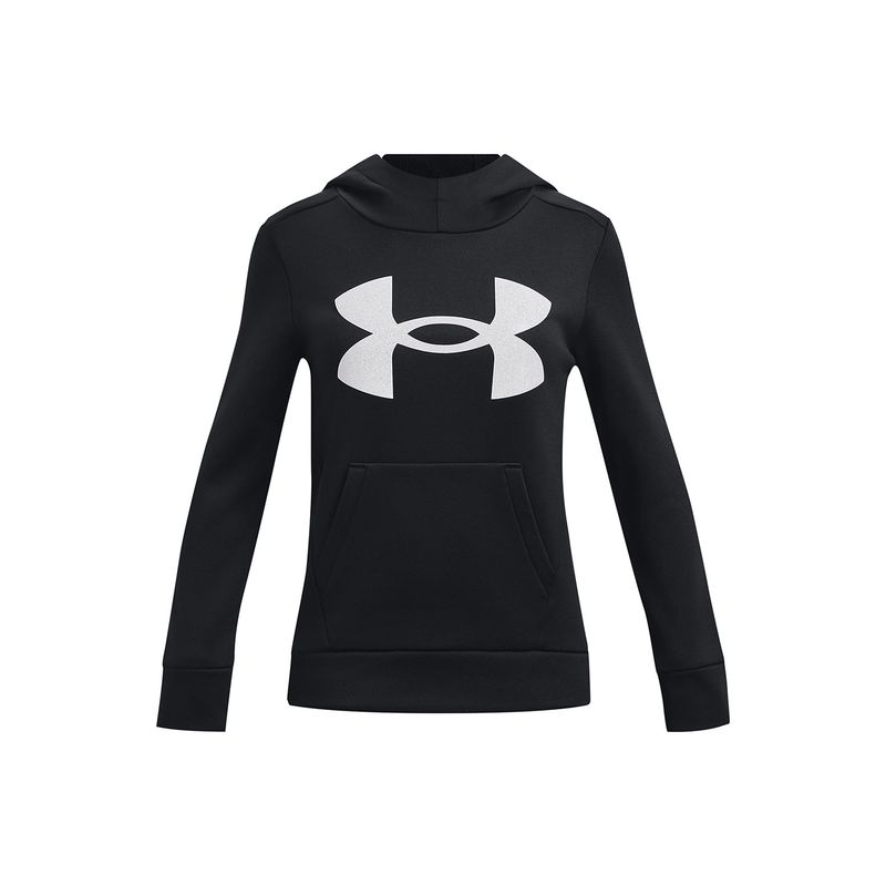 UNDER ARMOUR - Polerón Niña Fleece Glitte Hoodie Negro UNDER ARMOUR