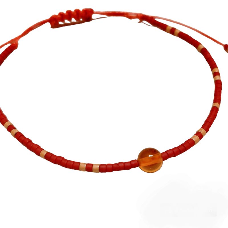 CORAZÓN DE ÁMBAR - Pulsera protectora Opaca