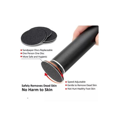 Imagen 2 del producto Removedor De Callos Eléctrico Para Pies + 60 Pcs Lijas Negro