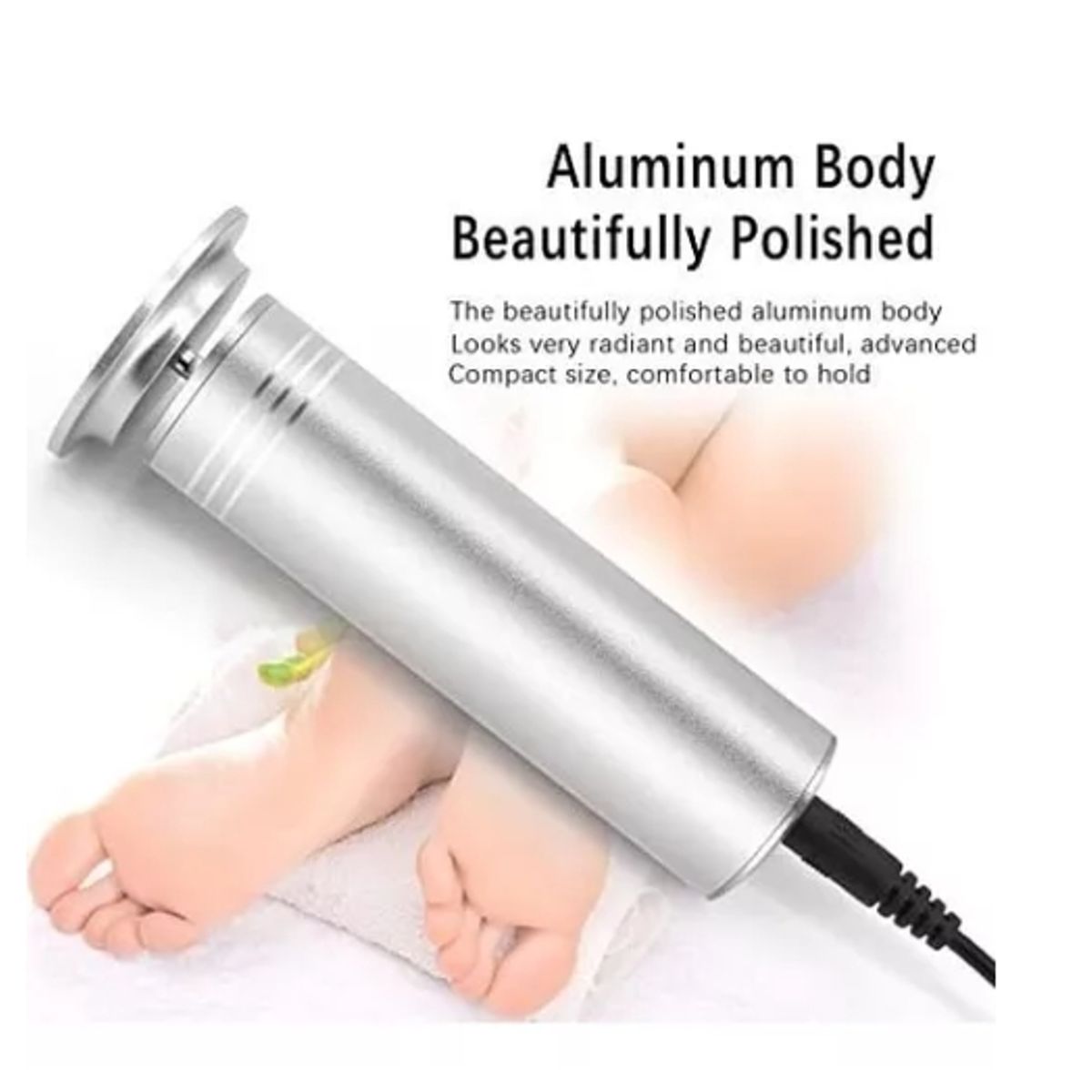 GENERICO - Removedor De Callos Eléctrico Para Pies + 60 Pcs Lijas Gris