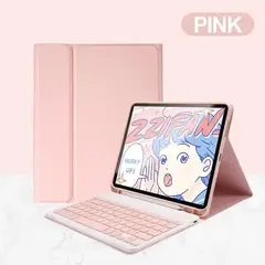 GENERICO - Funda Smart Cover ROSA con Teclado magnetico para IPAD 10.9 (2022)