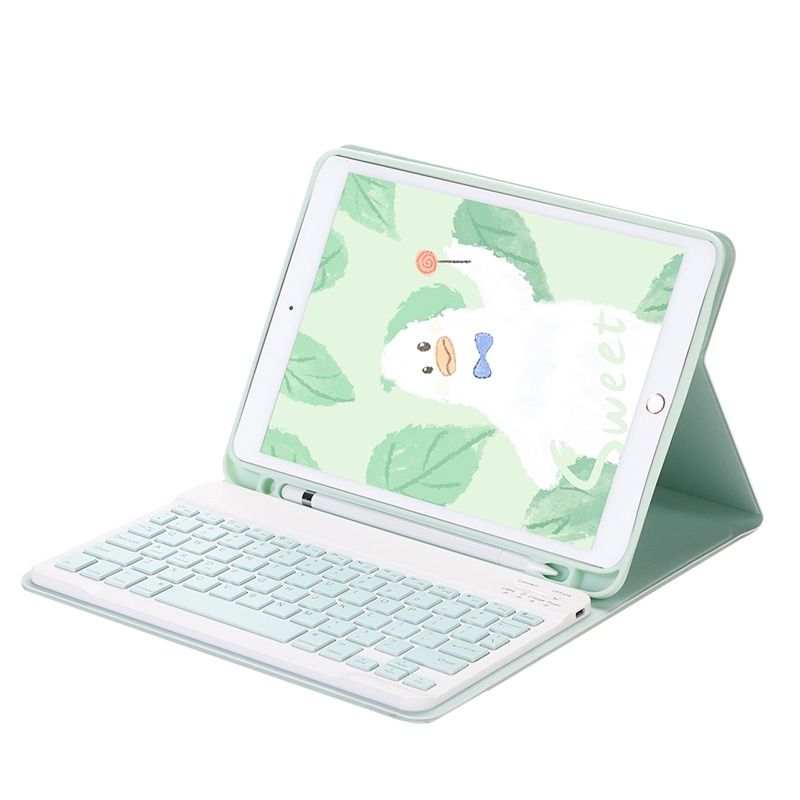 GENERICO - Funda Smart Cover Verde Claro con Teclado para IPAD 10.9 (2022)