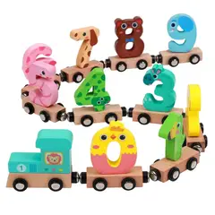 PANGUI TOYS - Tren magnético de madera con números