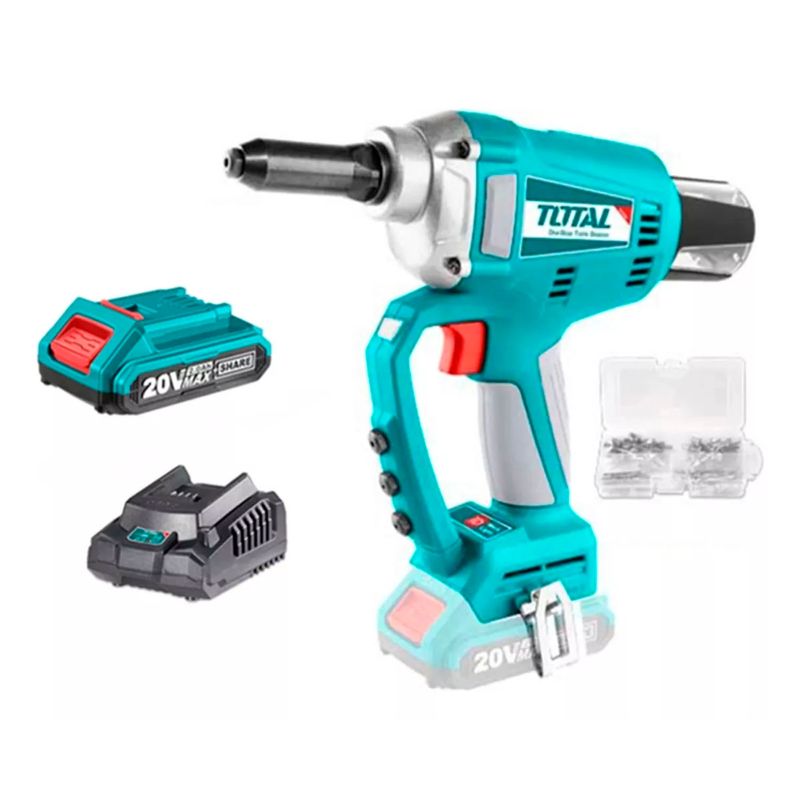 TOTAL TOOLS - Remachadora Inalámbrica 20v Bat Cargador Total Trtli20051