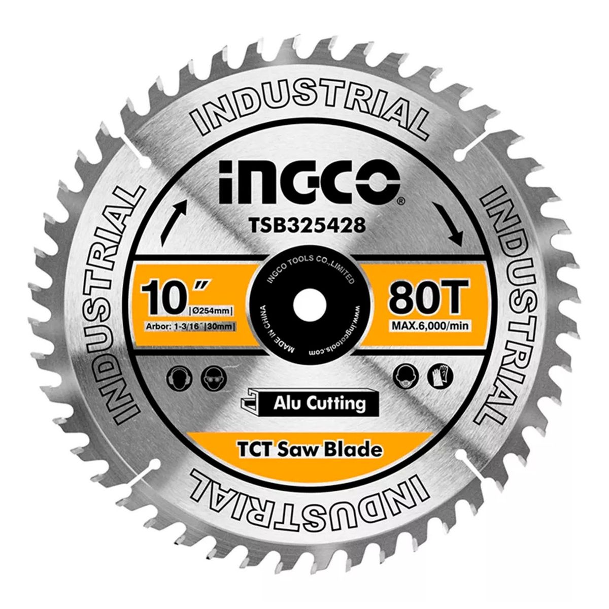 INGCO - Disco De Corte P/ Aluminio 10 Pulgadas 80 Dientes Ingco