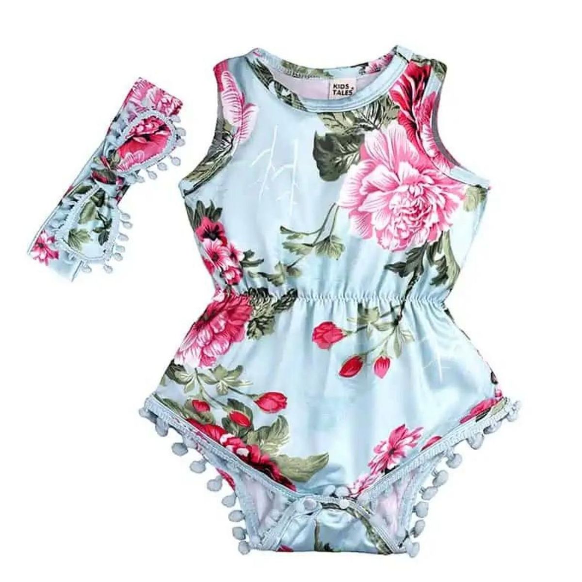 JUMP KIDS - Body Floreado con Cinta para Bebé Niña Jump Kids