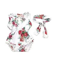 JUMP KIDS - Body Floreado con Cinta para Bebé Niña