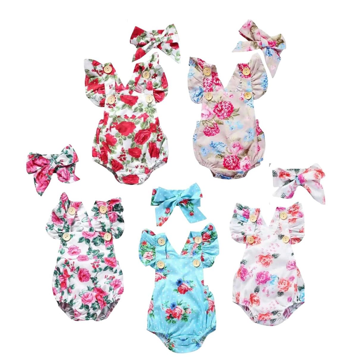 JUMP KIDS - Body Floreado con Volado y Cinta para Bebé Niña Jump Kids Surtido