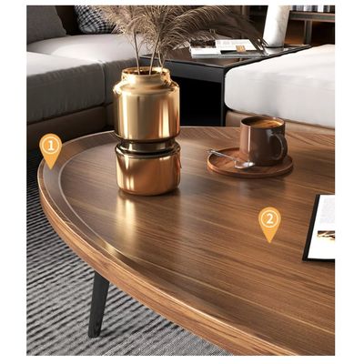 Imagen 2 del producto Mesa De Centro Elipse Living Vanguardia Madera Nactural