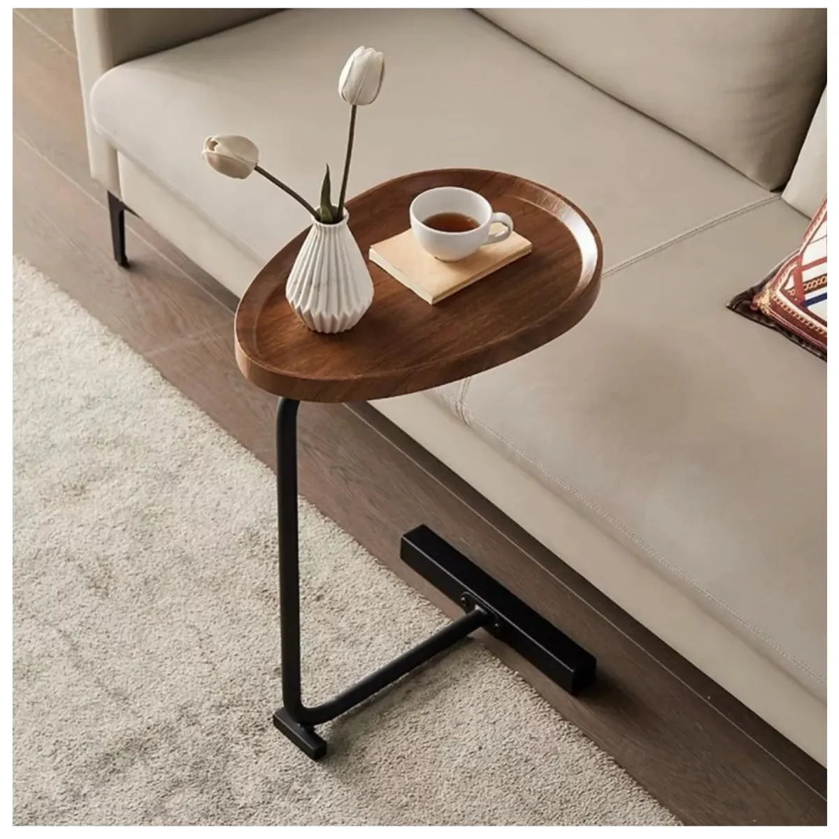 HOMER DESIGN - Mesa De Centro Lateral Living Vanguardia Madera Nactural