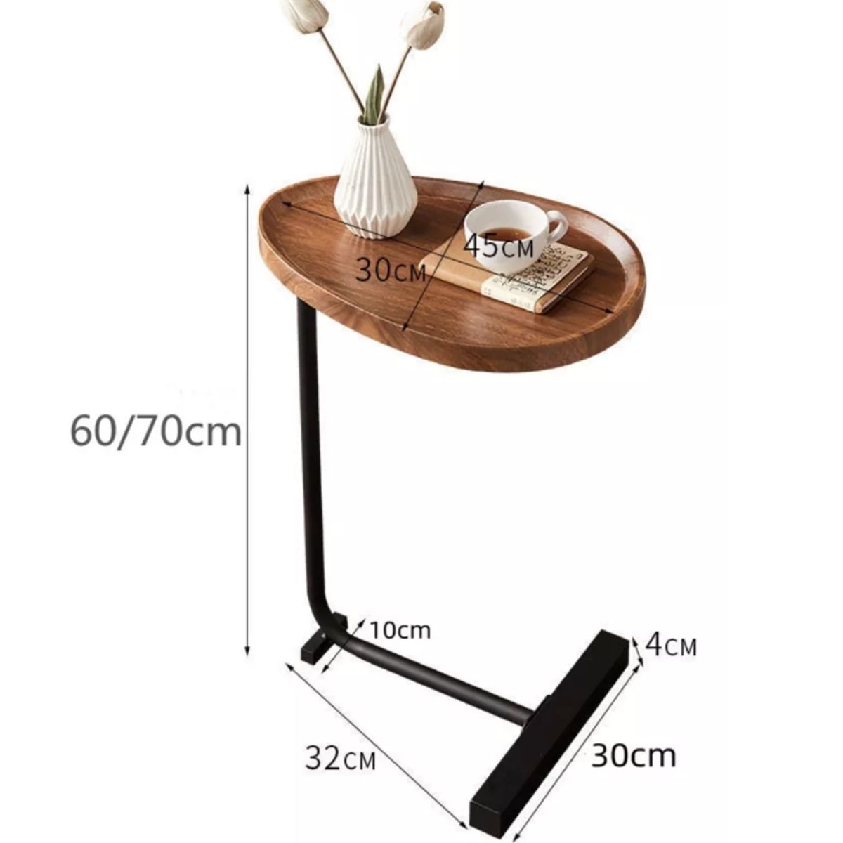 HOMER DESIGN - Mesa De Centro Lateral Living Vanguardia Madera Nactural