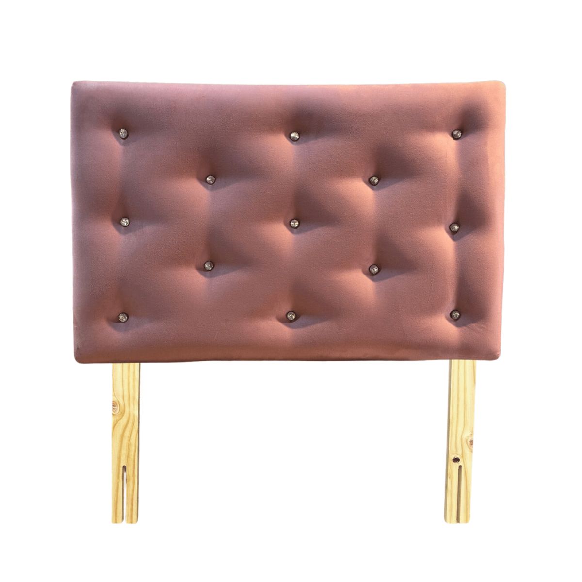 GENERICO - Respaldo 1 Plaza Palo Rosa Felpa Diamante Muebles Rimar