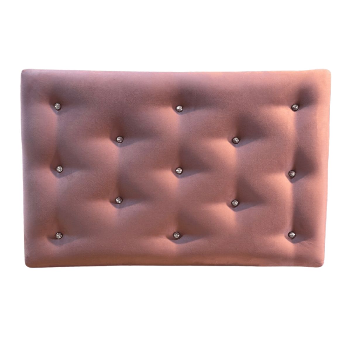 GENERICO - Respaldo 1 Plaza Palo Rosa Felpa Diamante Muebles Rimar