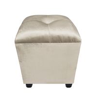 Pouf Beige Felpa 40x40x45 Muebles Rimar