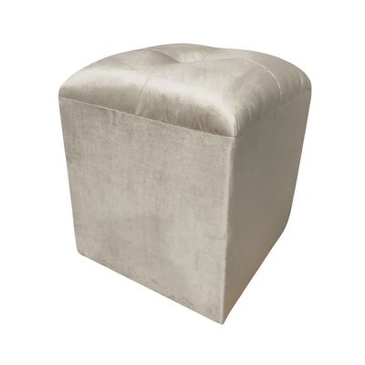 Imagen 2 del producto Pouf Beige Felpa 40x40x45 Muebles Rimar