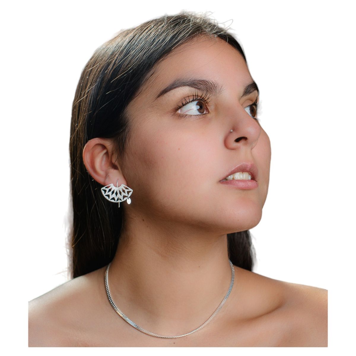 GENERICO - Aro Cultura Mapuche Peltre Baño De Plata