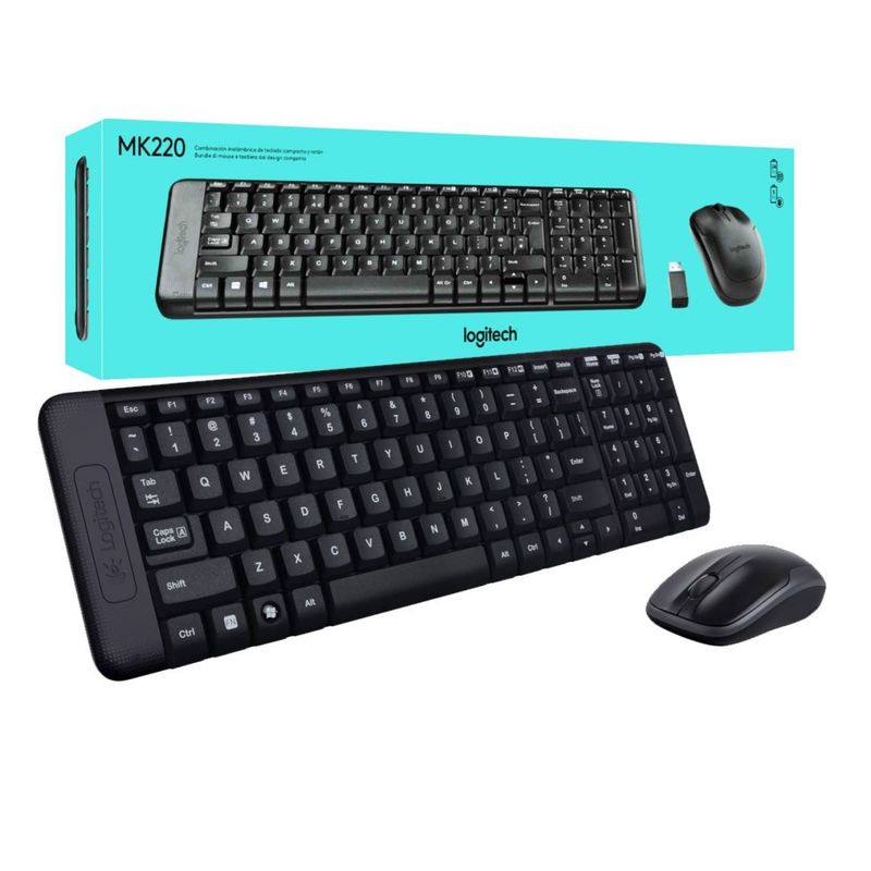 LOGITECH - Kit Teclado y Mouse Inalambrico Logitech MK220