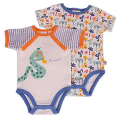 PILLIN - Set 2 pzas Body Bebe Niño Multicolor