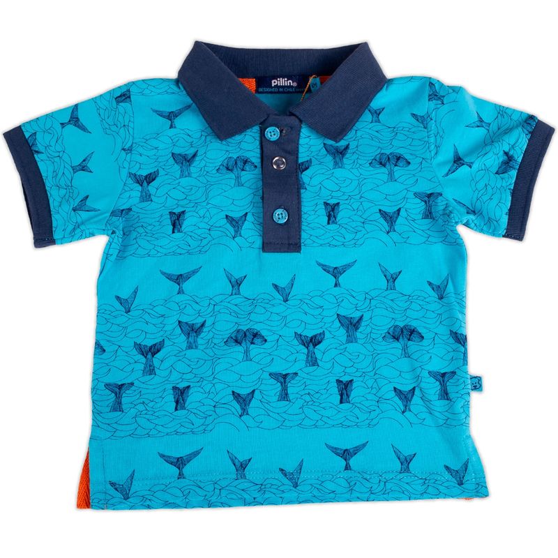 PILLIN - Polera Bebe Niño Turquesa Pillin PILLIN