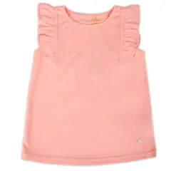 PILLIN - Polera Manga Corta Niña Durazno