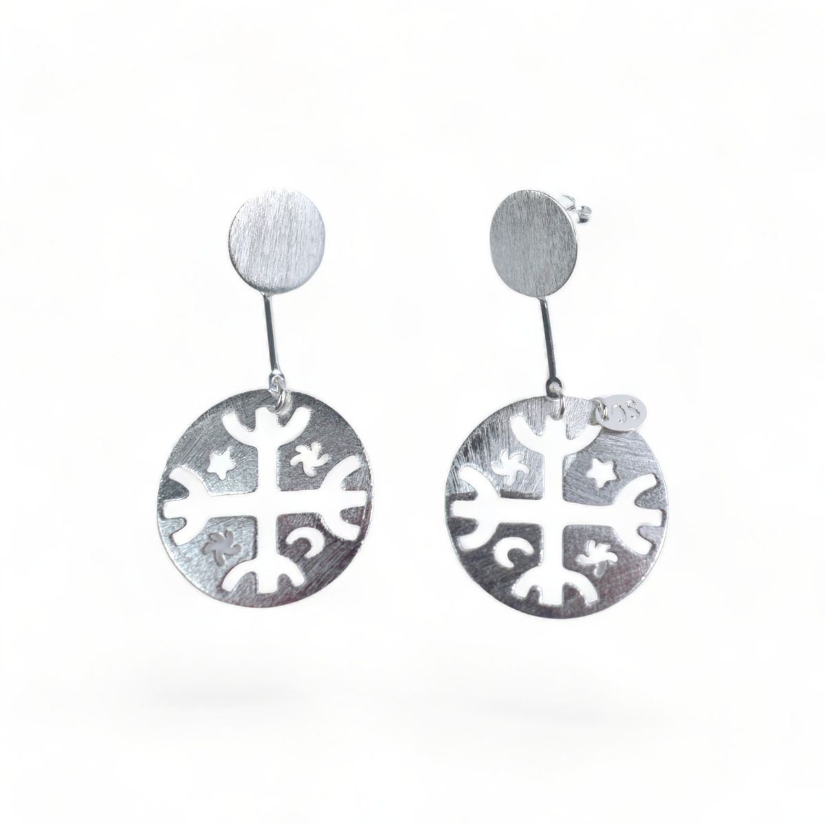 GENERICO - Aro Kultrún Cultura Mapuche Peltre Baño De Plata