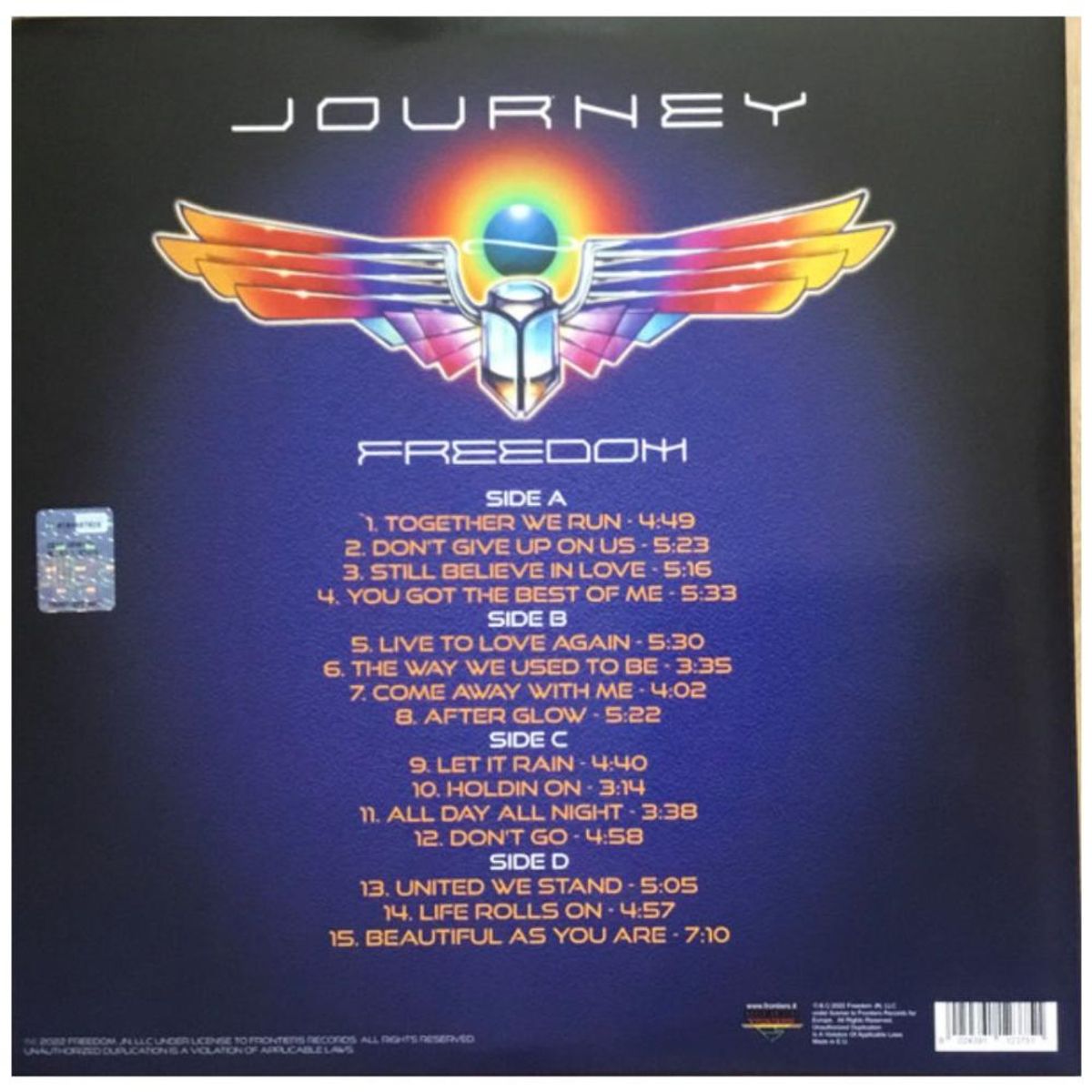 HITWAY MUSIC - JOURNEY - FREEDOM (2LP) - VINILO HITWAY MUSIC