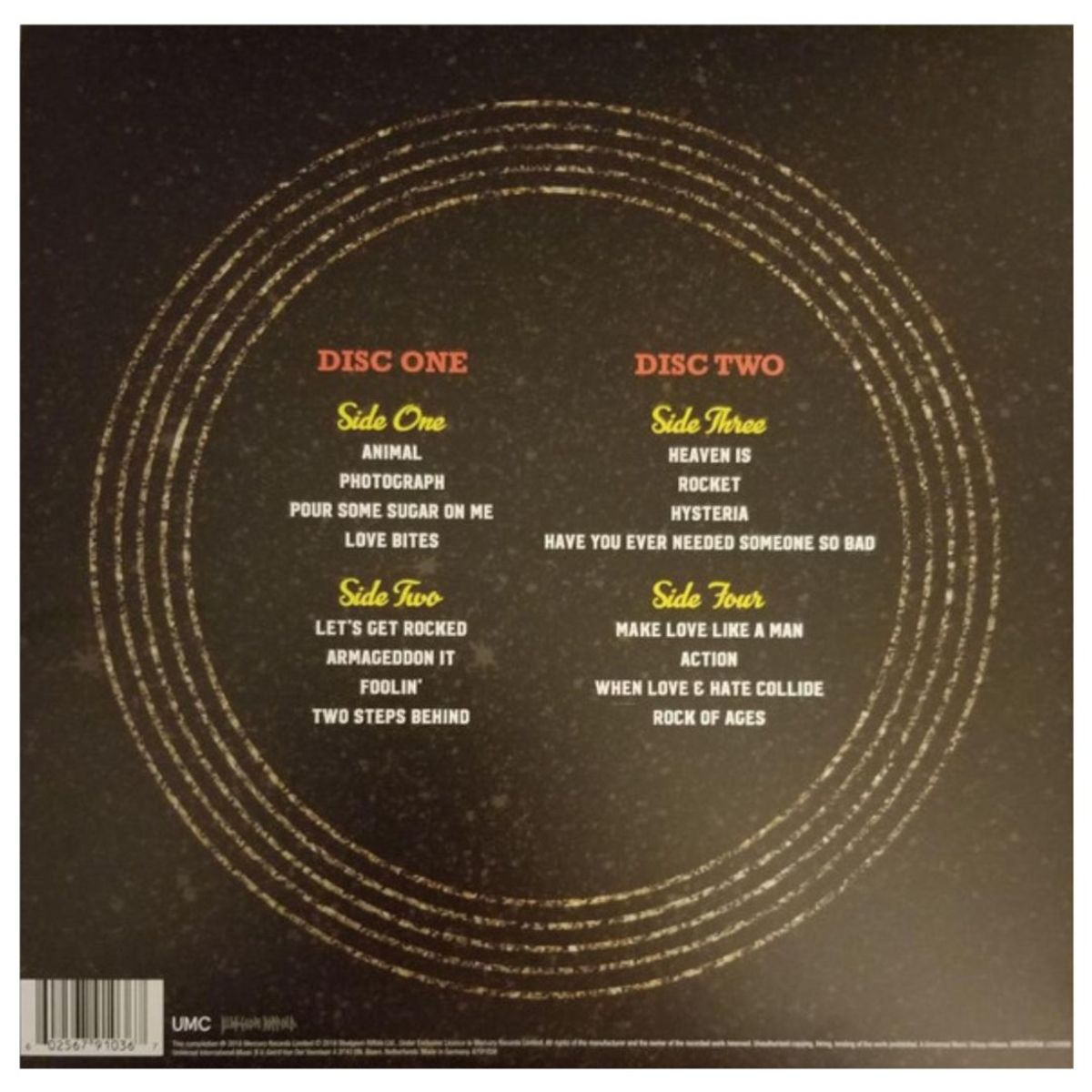 HITWAY MUSIC - DEF LEPPARD - BEST OF 2LP7 Single VINILO HITWAY MUSIC