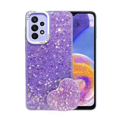 GENERICO - CARCASA PARA SAMSUNG A53 GLITTER INCLUYE POP SOCKET