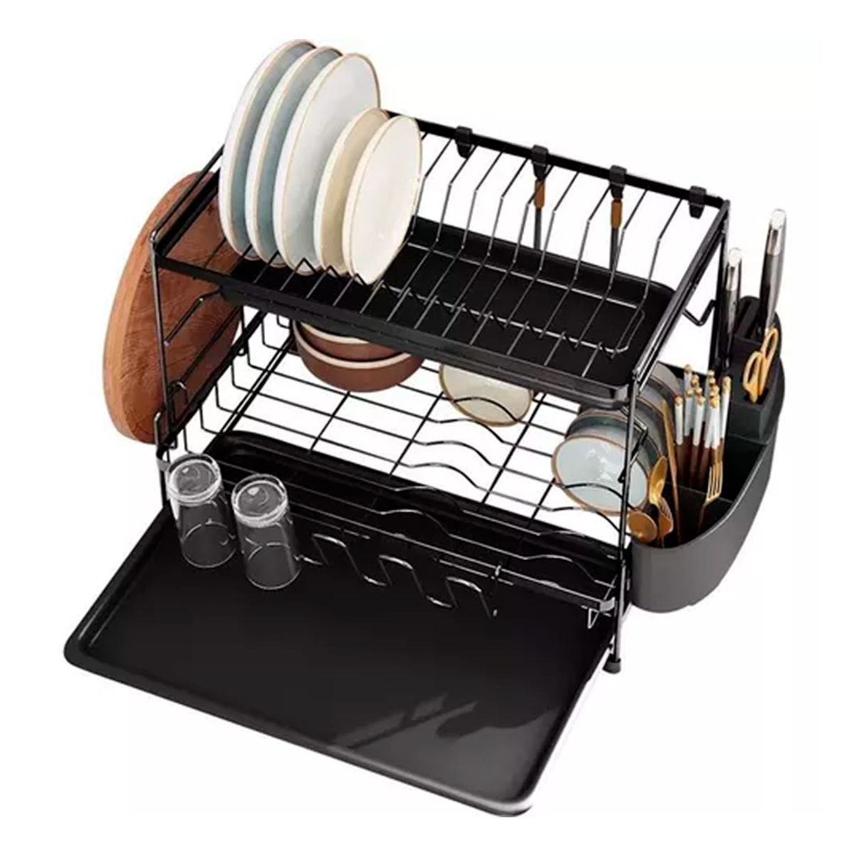 GENERICO - Secaplatos Escurridor De Loza Negro