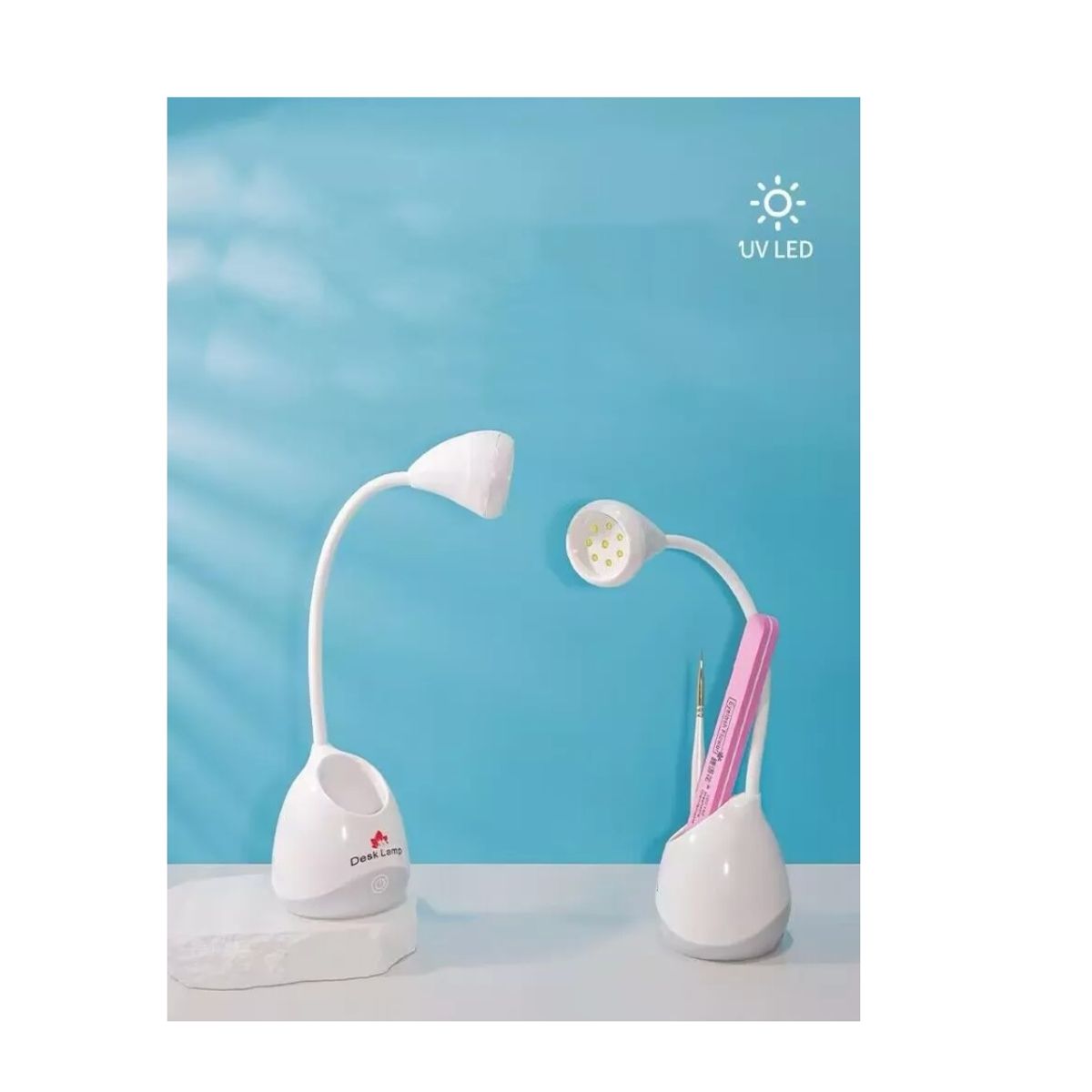 GENERICO - Lampara Para Tips Soft Gel Inalámbrica Led Uv 36w Blanco