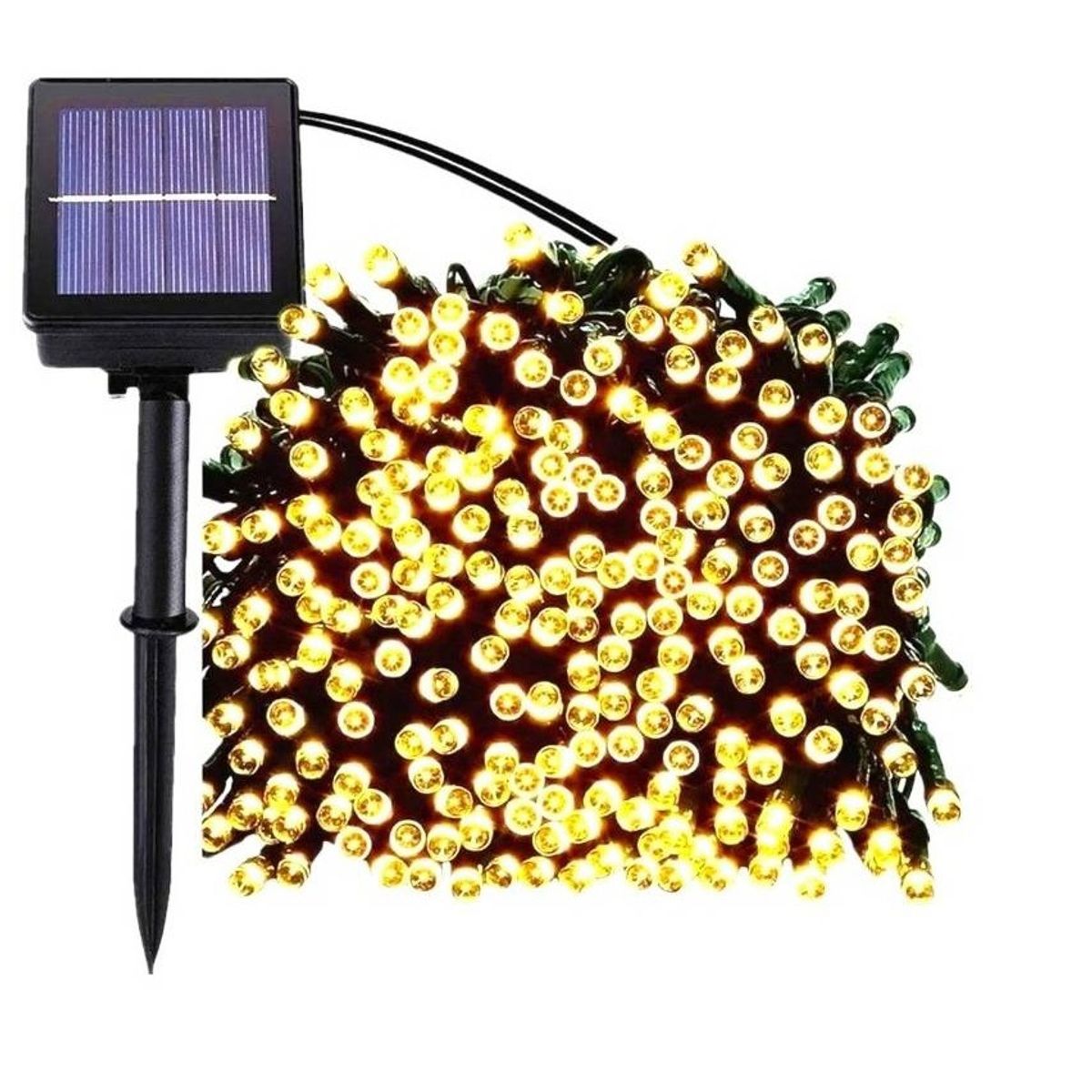 GENERICO - Luces Solares Guirnalda 200 Led calidas 20 Metros